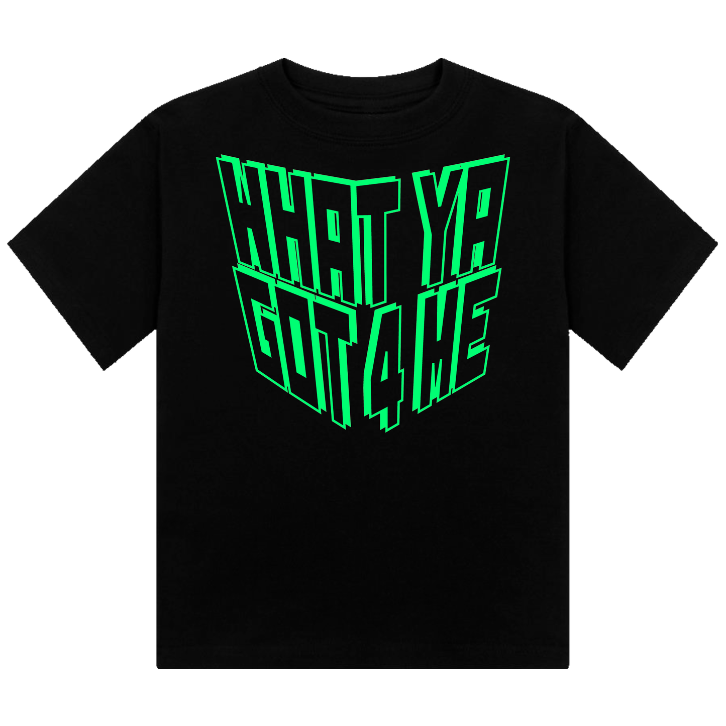 What Ya Got 4 Me Neon UV Reactive Cropped Tshirt