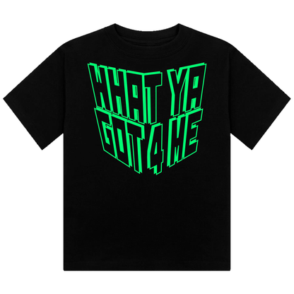 What Ya Got 4 Me Neon UV Reactive Cropped Tshirt
