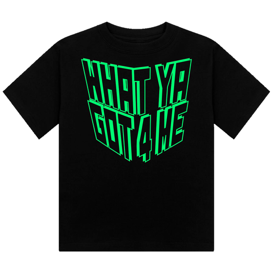 What Ya Got 4 Me Neon UV Reactive Cropped Tshirt