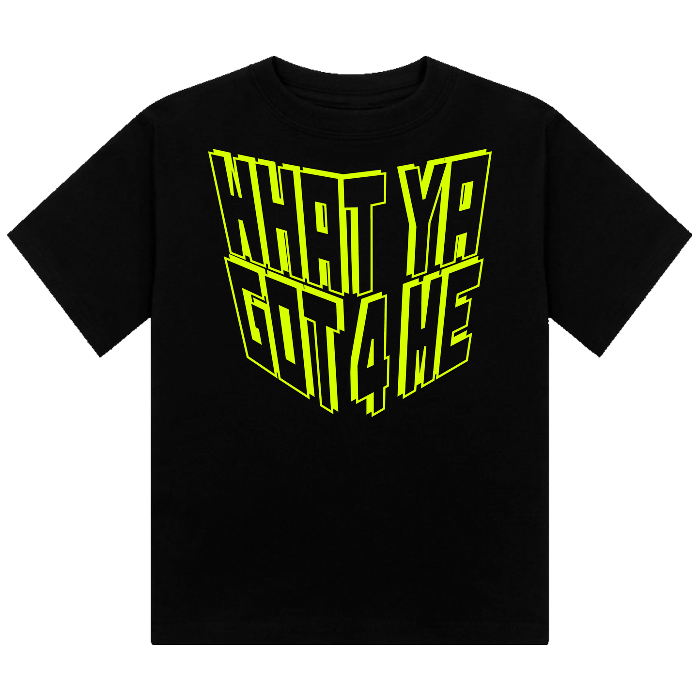 What Ya Got 4 Me Neon UV Reactive Cropped Tshirt