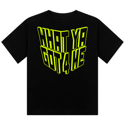 What Ya Got 4 Me Neon UV Reactive Cropped Tshirt