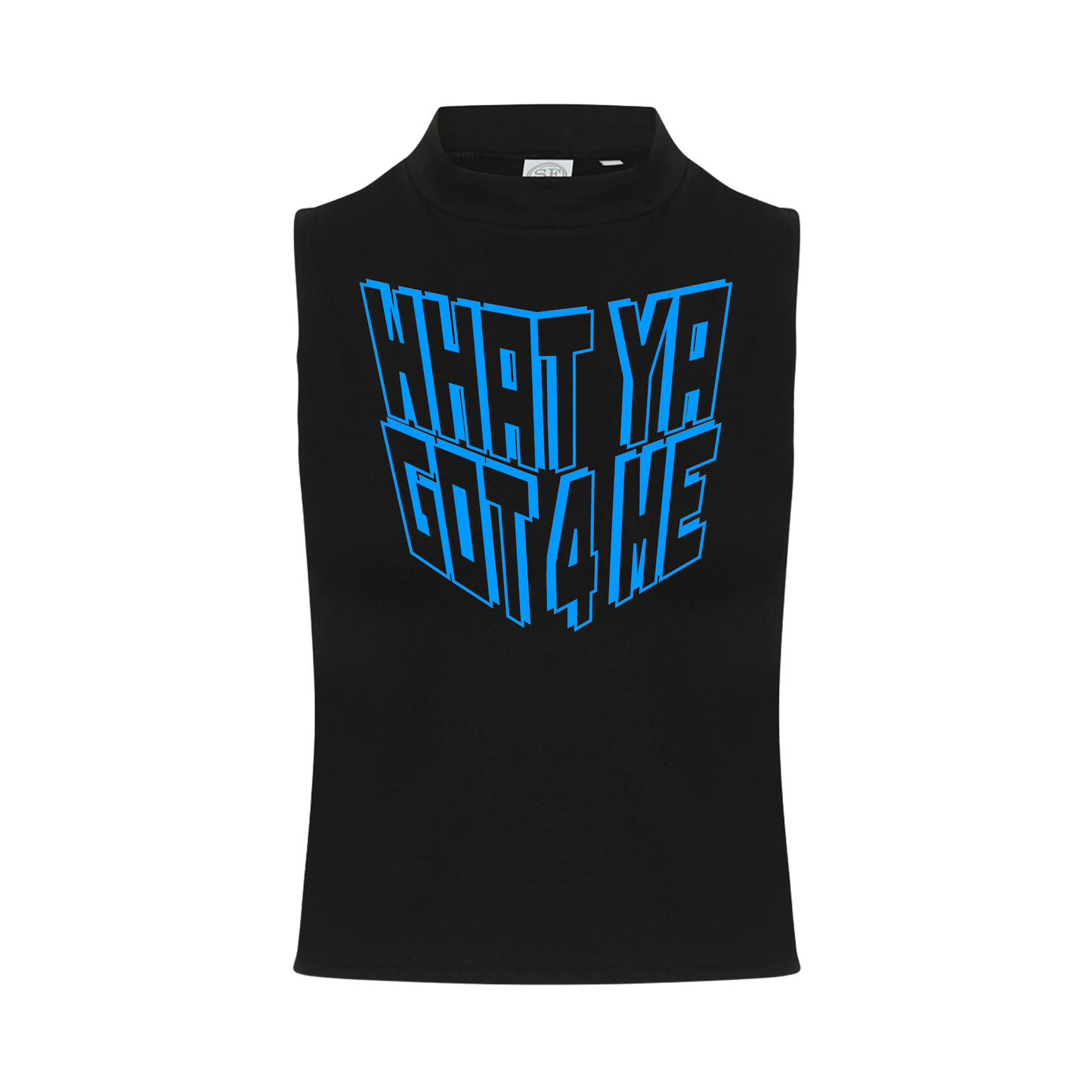 What Ya Got 4 Me Neon UV Reactive Sleeveless Crop