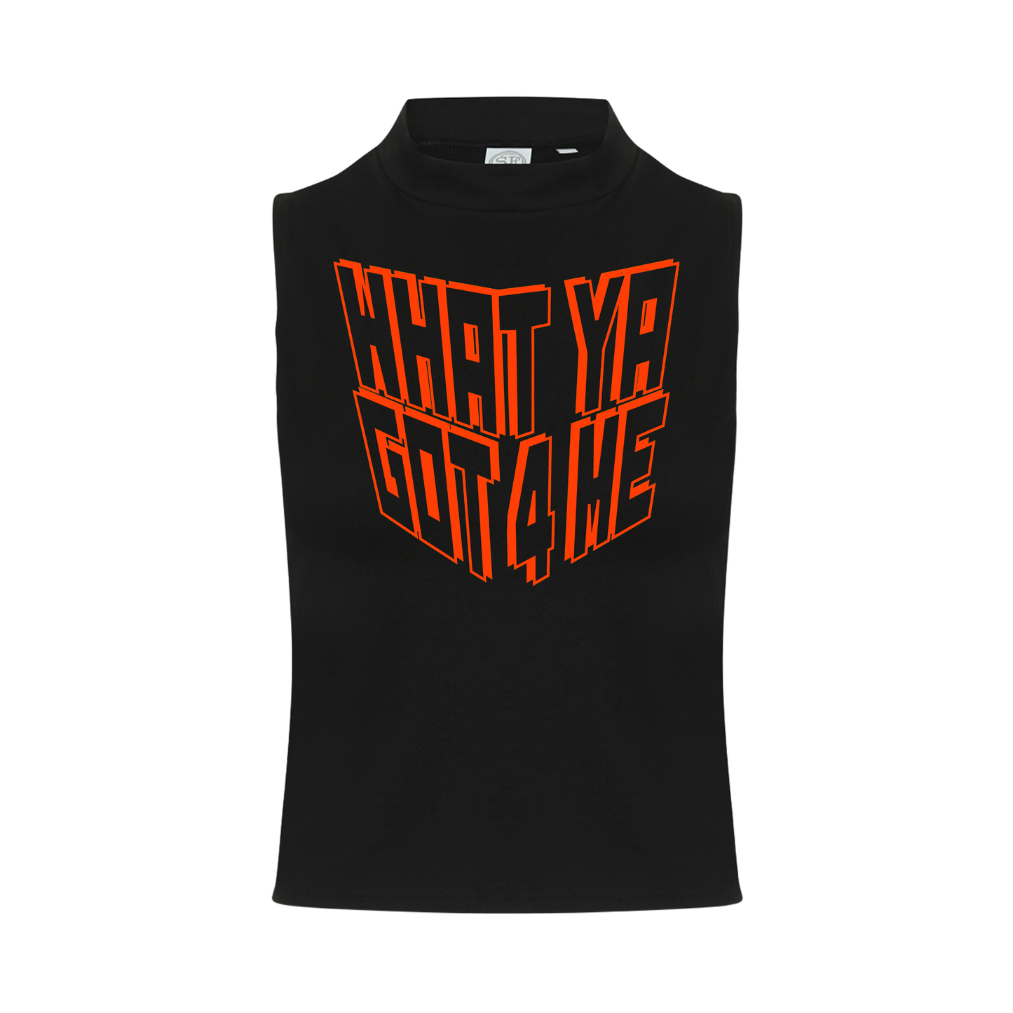 What Ya Got 4 Me Neon UV Reactive Sleeveless Crop