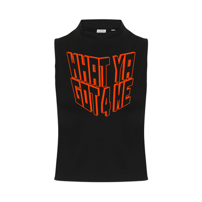 What Ya Got 4 Me Neon UV Reactive Sleeveless Crop