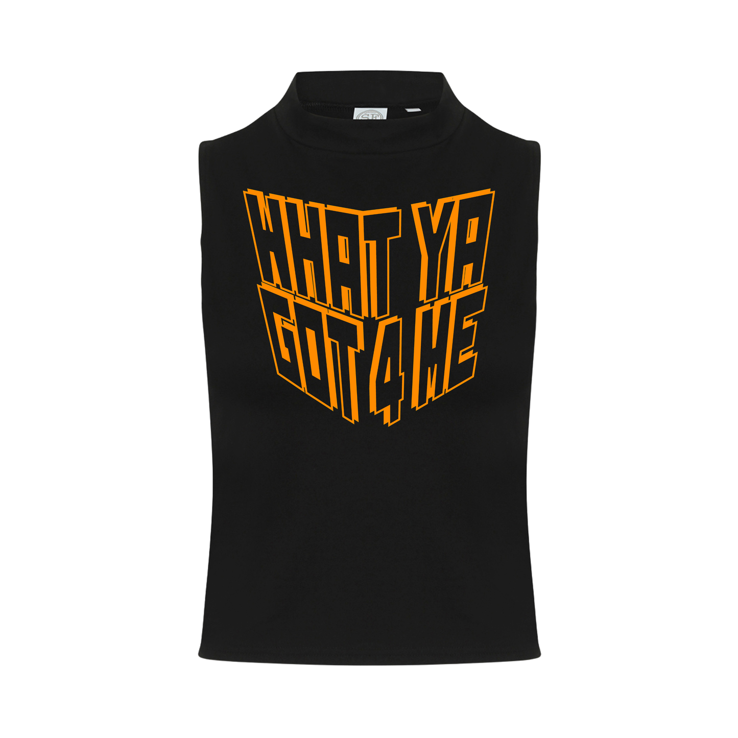 What Ya Got 4 Me Neon UV Reactive Sleeveless Crop
