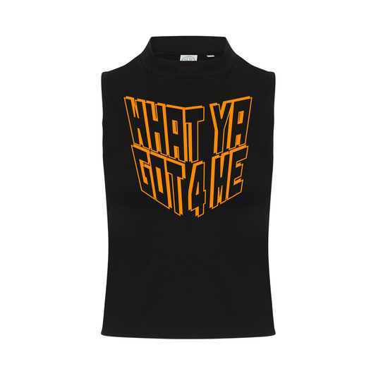 What Ya Got 4 Me Neon UV Reactive Sleeveless Crop