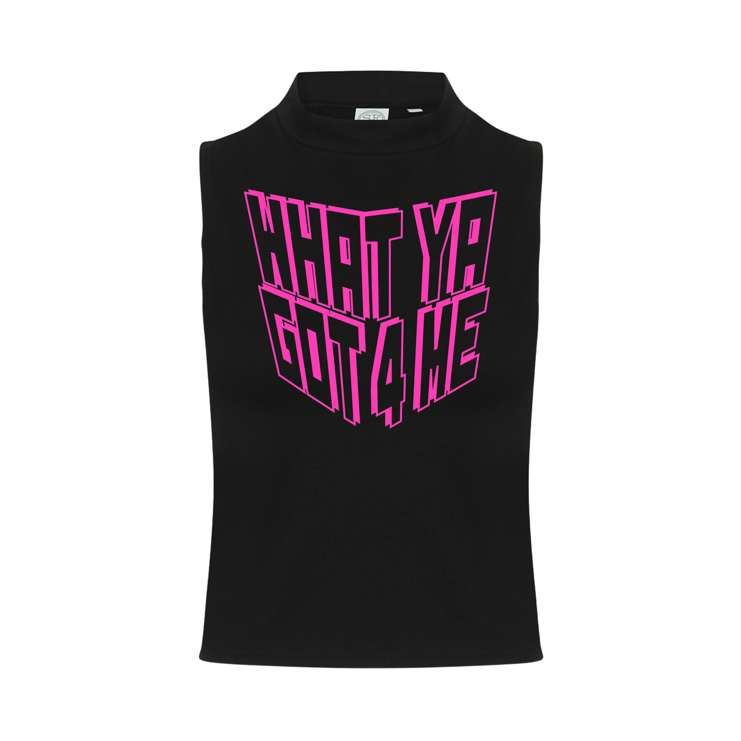 What Ya Got 4 Me Neon UV Reactive Sleeveless Crop