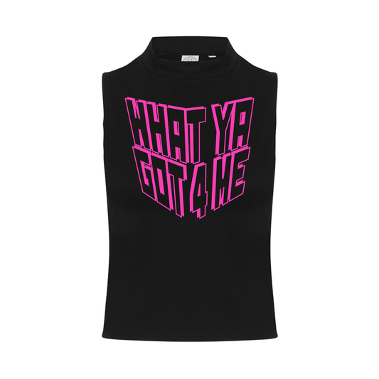 What Ya Got 4 Me Neon UV Reactive Sleeveless Crop