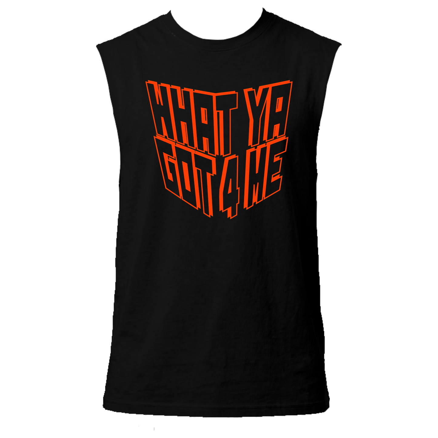 What Ya Got 4 Me Neon UV Reactive Sleeveless Tshirt