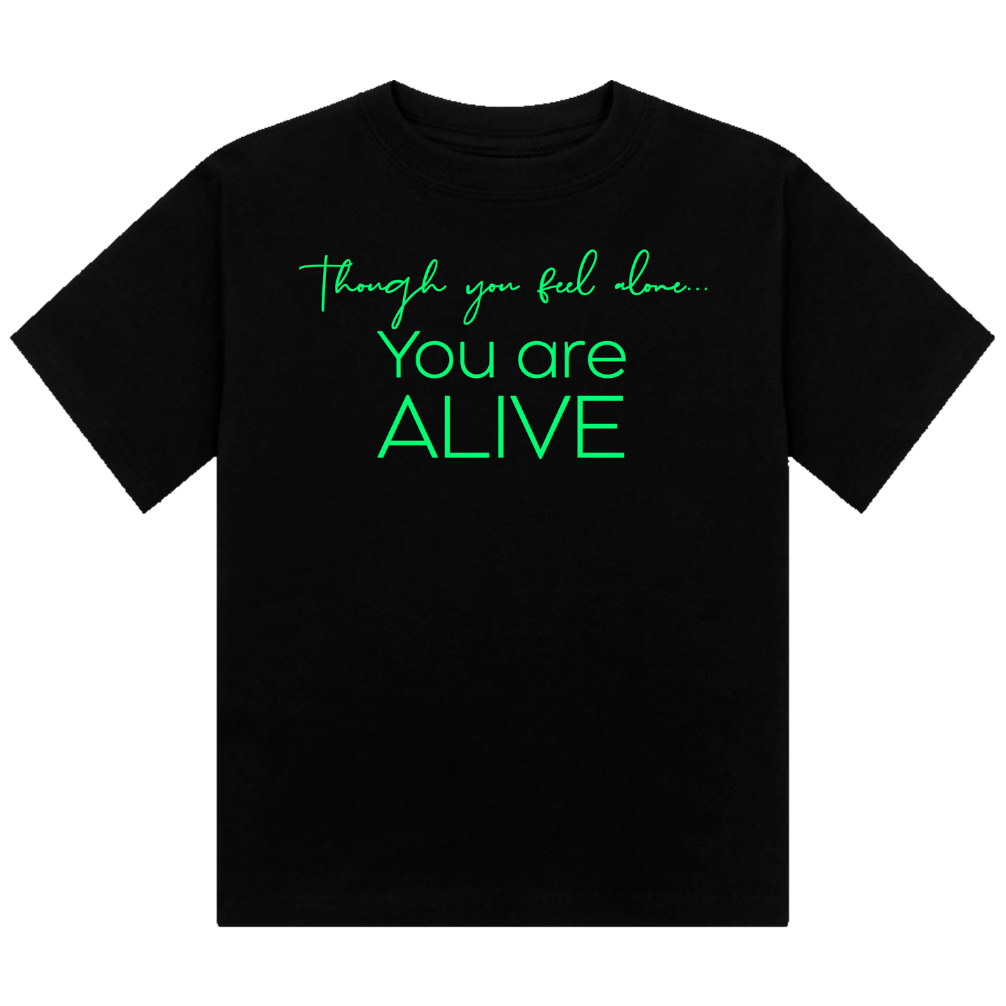 You Are Alive Neon UV Reactive Cropped Tshirt
