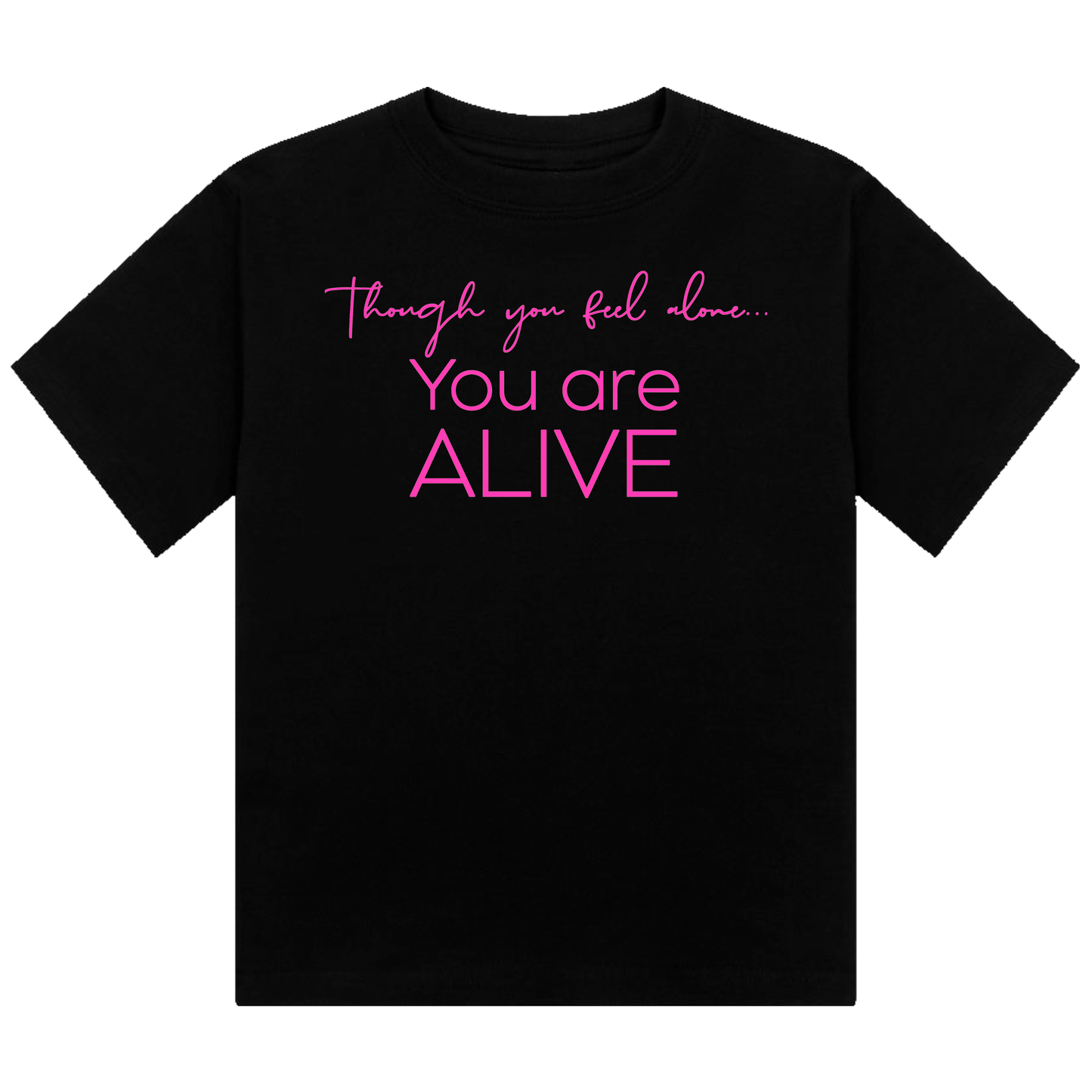 You Are Alive Neon UV Reactive Cropped Tshirt