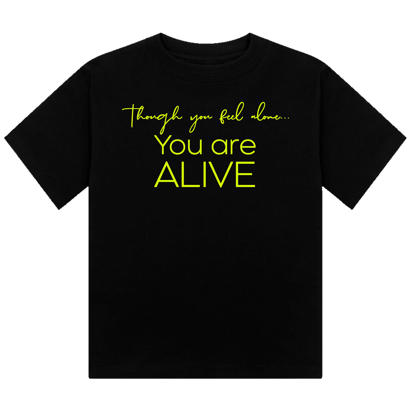 You Are Alive Neon UV Reactive Cropped Tshirt