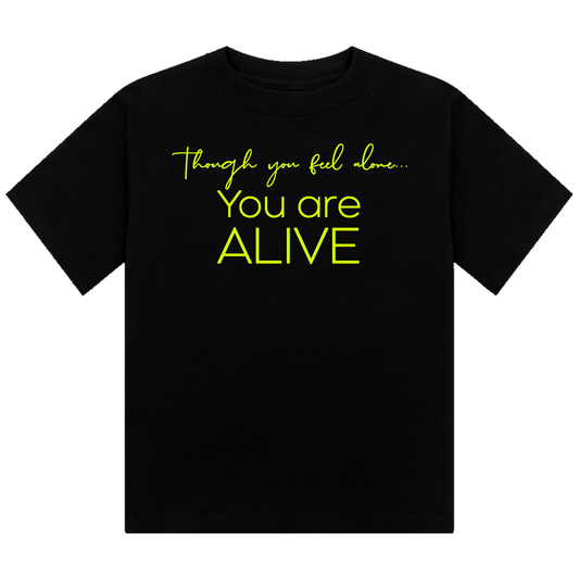 You Are Alive Neon UV Reactive Cropped Tshirt
