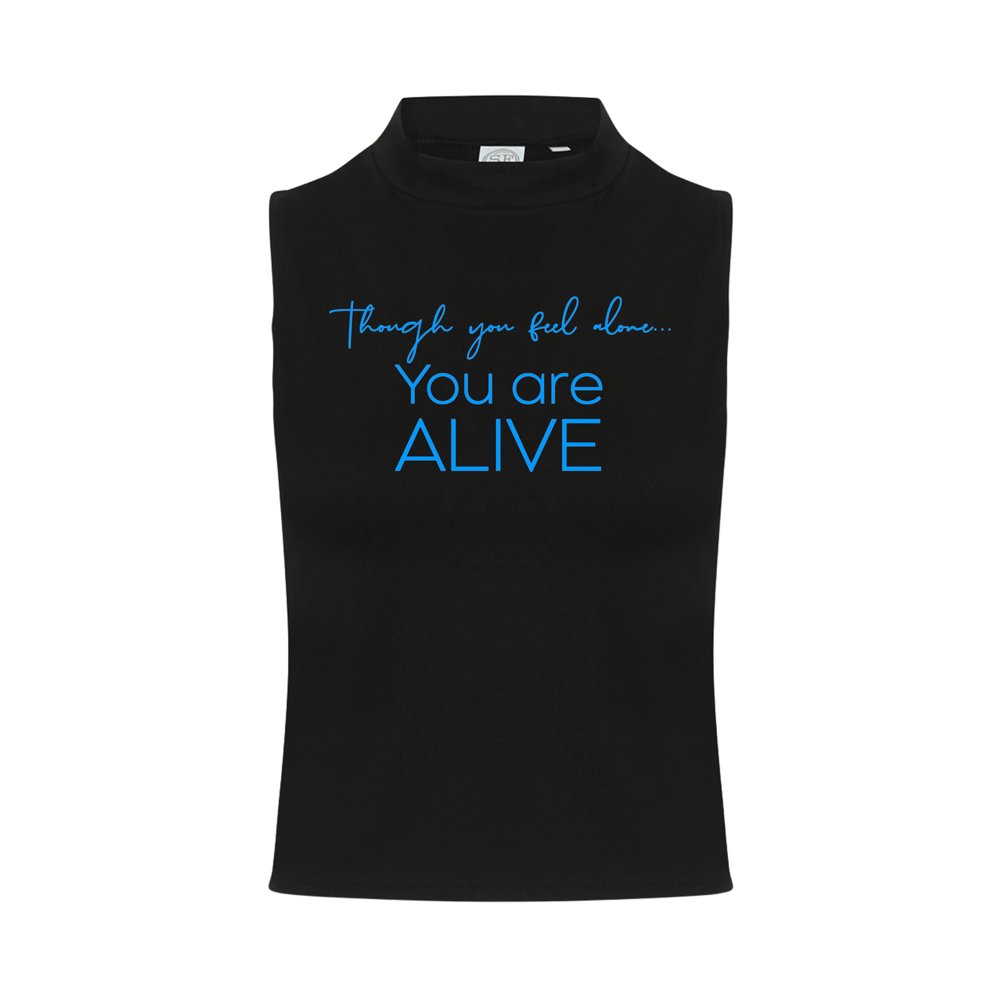 You Are Alive Neon UV Reactive Sleeveless Crop