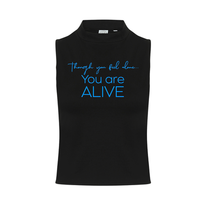 You Are Alive Neon UV Reactive Sleeveless Crop