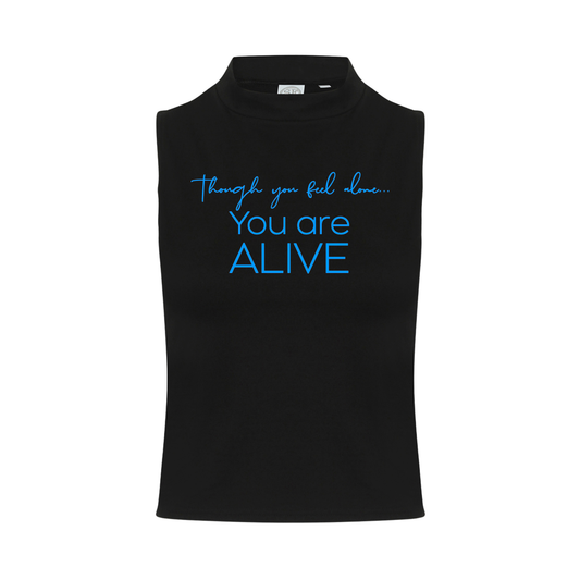 You Are Alive Neon UV Reactive Sleeveless Crop