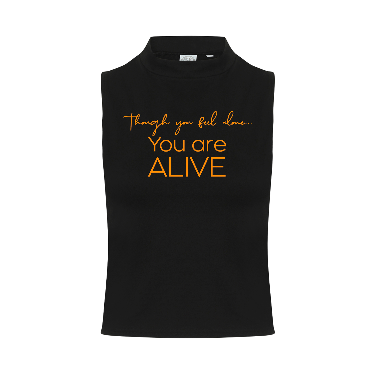You Are Alive Neon UV Reactive Sleeveless Crop