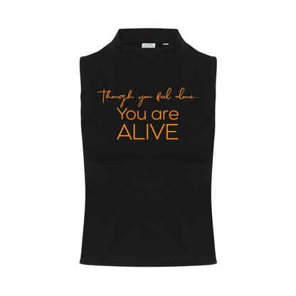 You Are Alive Neon UV Reactive Sleeveless Crop