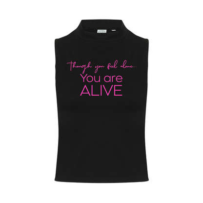 You Are Alive Neon UV Reactive Sleeveless Crop