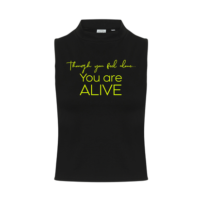 You Are Alive Neon UV Reactive Sleeveless Crop