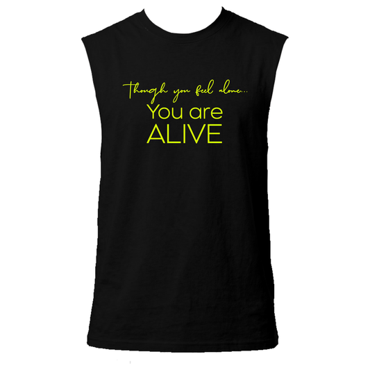 You Are Alive Neon UV Reactive Sleeveless Tshirt