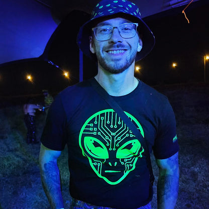 Alien Circuit Neon UV Reactive Classic Short Sleeved Tshirt