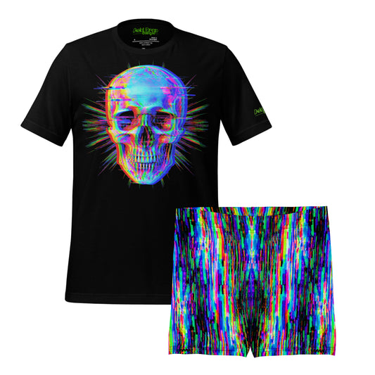 Calavera Glitch Classic T-Shirt & Premium Shorts Set